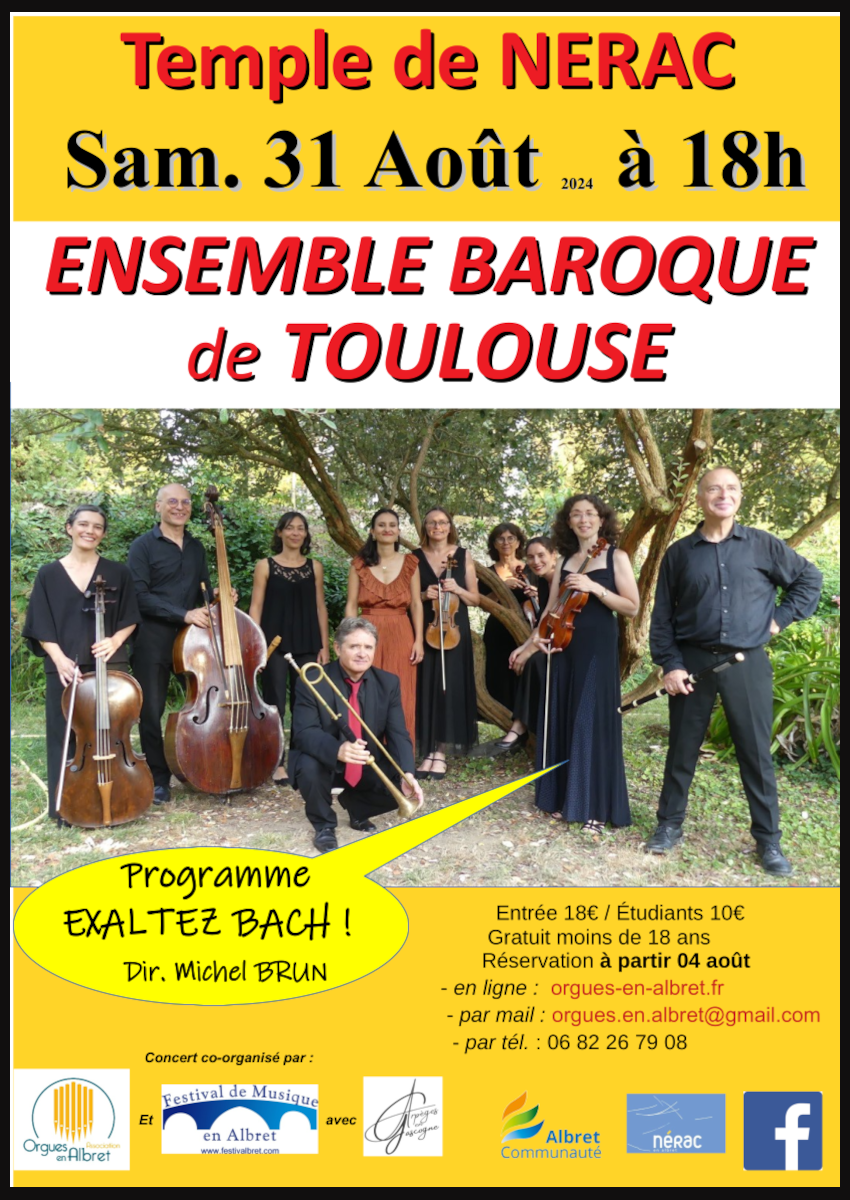 Lire la suite à propos de l’article Concert « Ensemble Baroque de Toulouse »