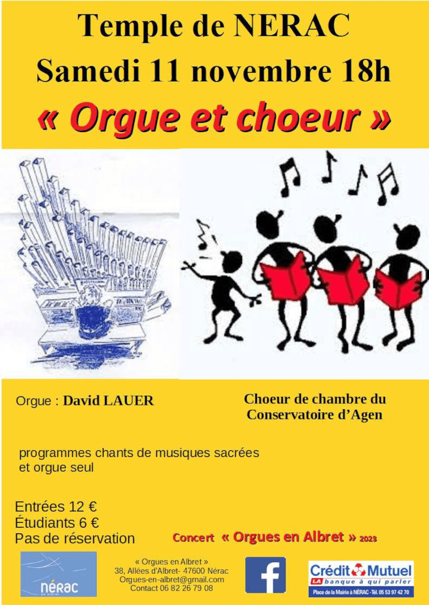 Lire la suite à propos de l’article Concert Orgue & Choeur